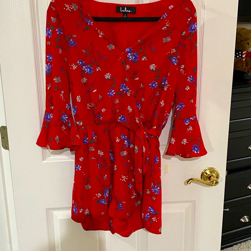 Lulus Floral Red Jumpsuit/Romper - image 4